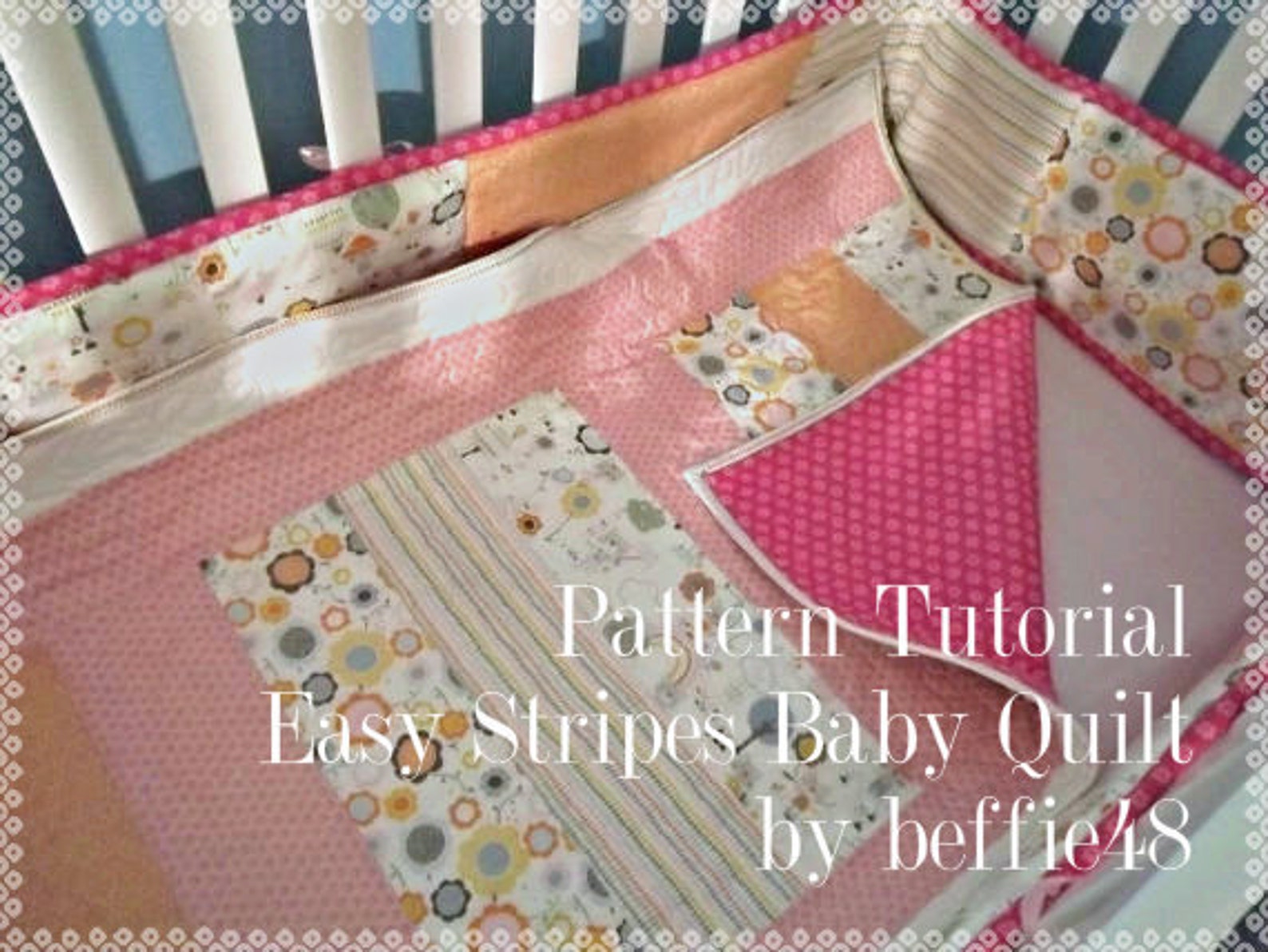 Easy Strips Baby Quilt Pattern Tutorial W Photos Pdf. Easy to Etsy