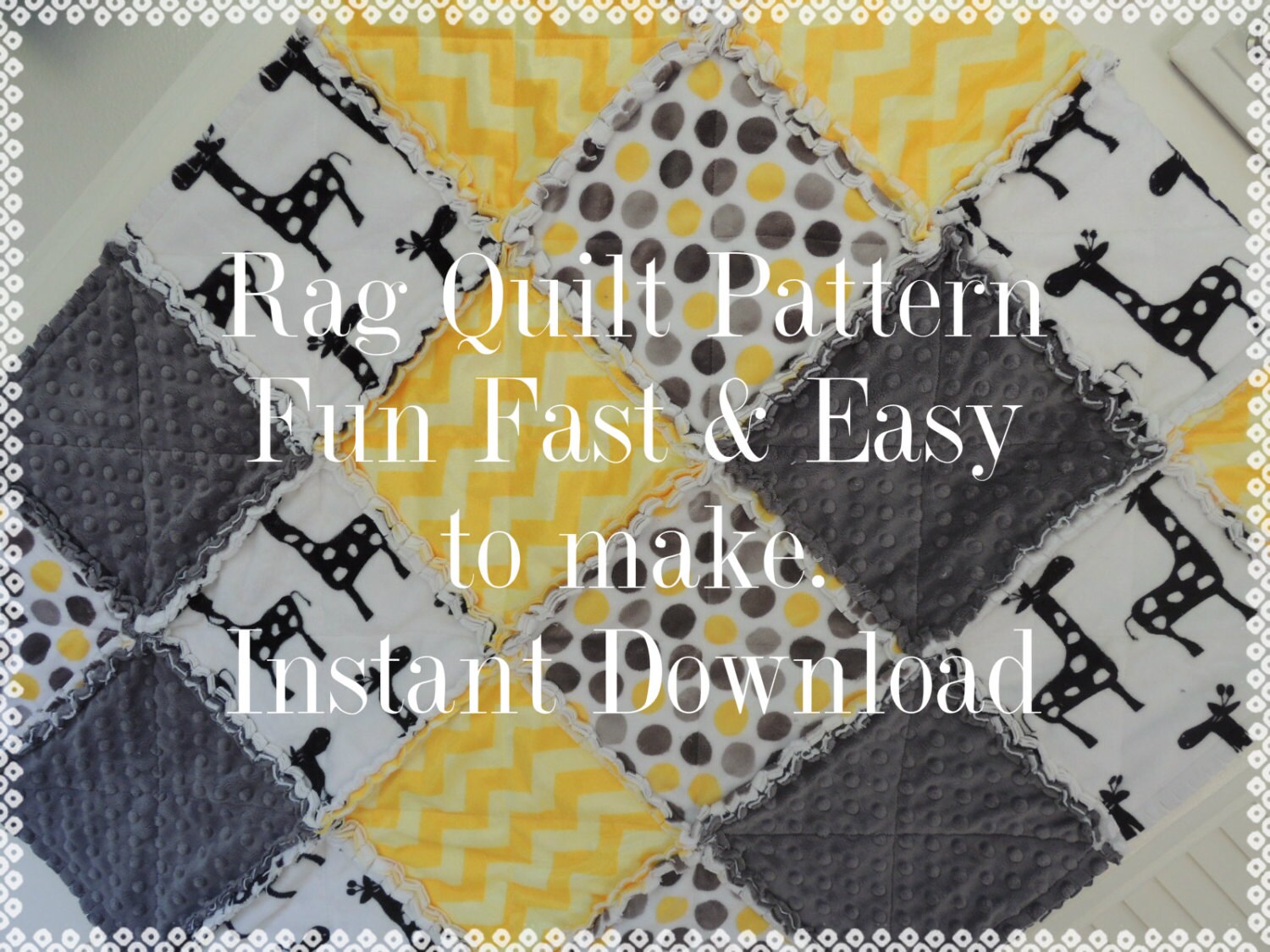 Super Simple Rag Quilt Pattern Tutorial With Photos Pdf Etsy