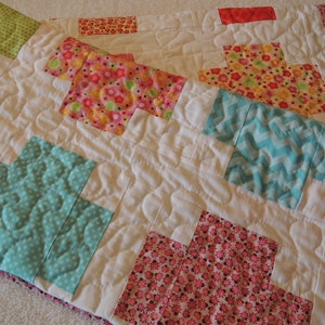 Fat Cross Modern Quilt Pattern Tutorial, Instant Download imagem 4