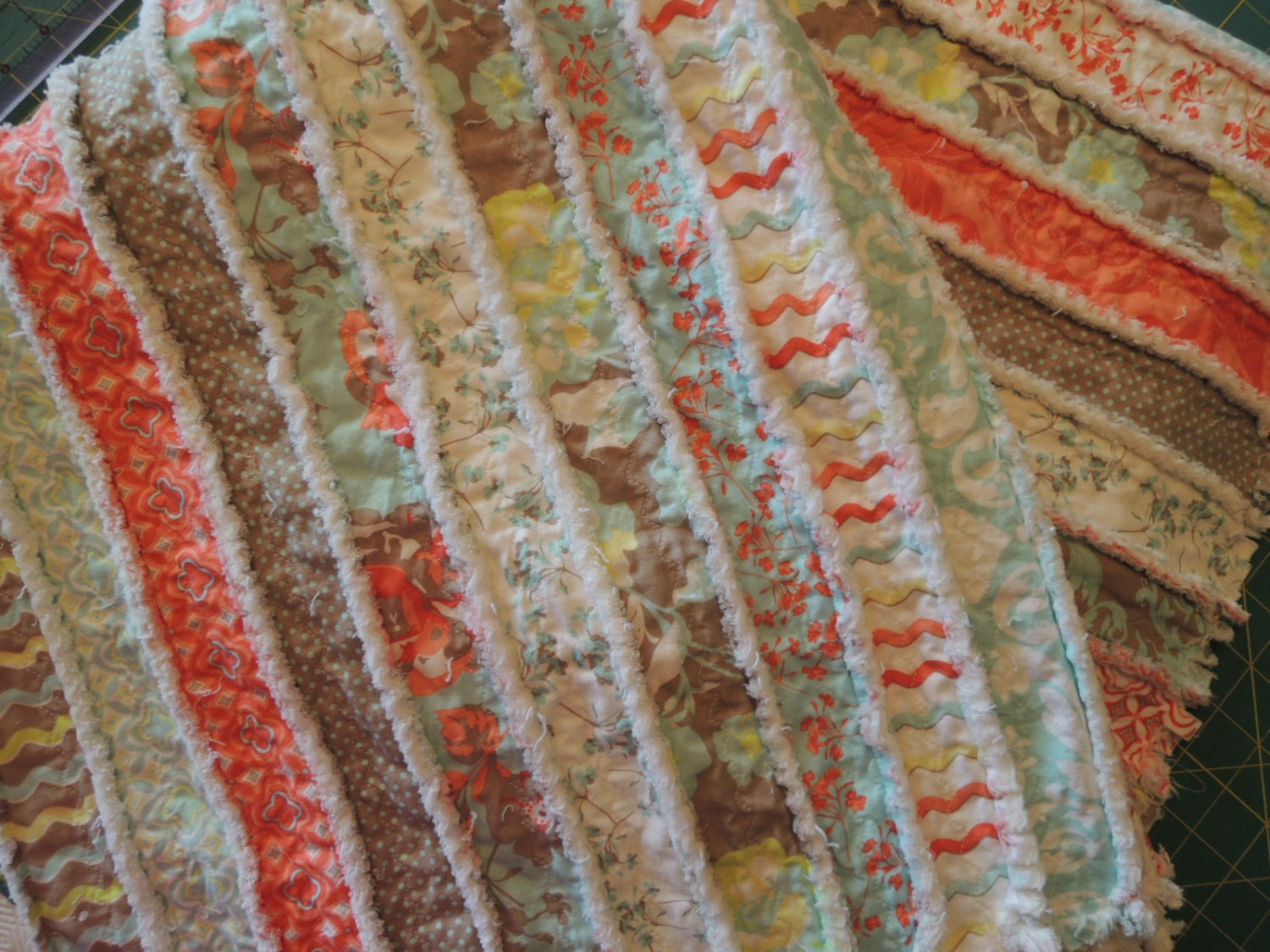 Jelly Roll Rag Quilt Pattern Tutorial Easy to Make Instant Etsy