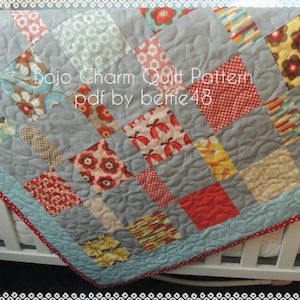 Boho Charm Pack Quilt Pattern Tutorial with photos, pdf