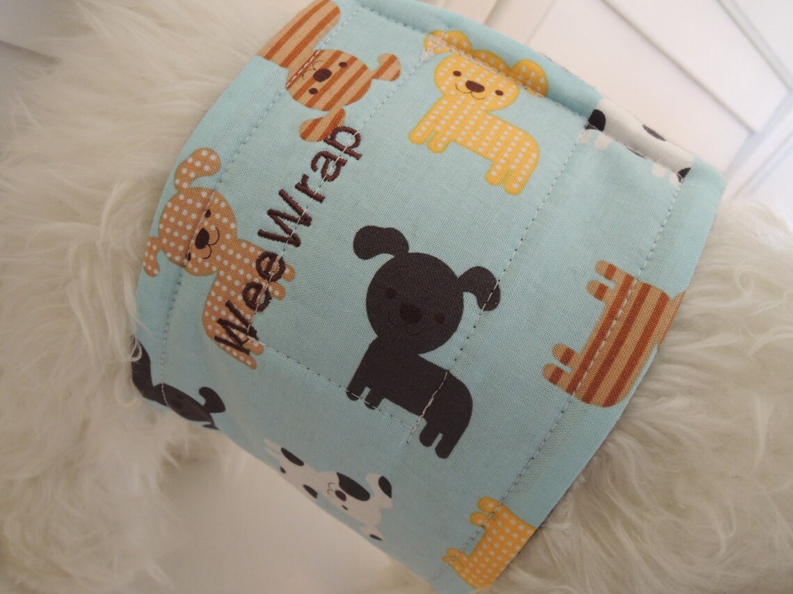 Dog Diaper Belly Band Tossed Puppy Dog Fabric Personalized Etsy