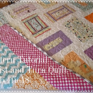 Jelly Roll Twist and Turn Quilt Pattern Tutorial pdf