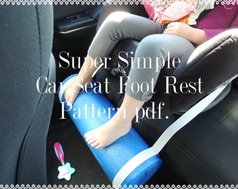 Downloaded PATTERN, TUTORIAL, pdf, to Make a Kids, Car Seat Foot Rest, Protects little legs from dangling