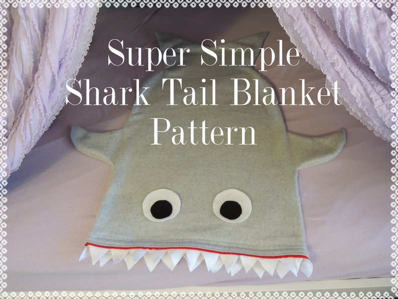 Shark Blanket Bag Pattern and Tutorial Super Simple to Make Etsy