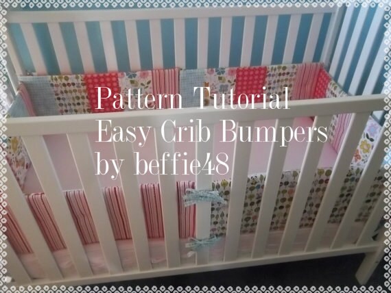 Diy Crib Bumper Pattern Tutorial 6 Piece Easy To Make Pdf Etsy