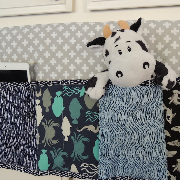 Bedside Caddy 2, Pocket Organizer Super Simple Pattern Tutorial, Pdf, Instant Download, Easy to Make