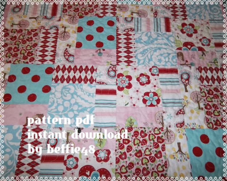 Magic 9 Block Quilt Pattern Tutorial, Kids, Baby pdf. image 1