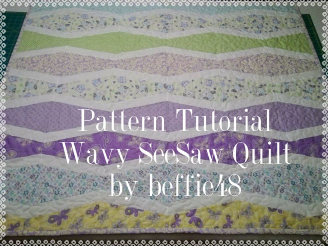 Wavy Seesaw Quilt Pattern Tutorial, Quilt Pattern, Pdf. - Etsy