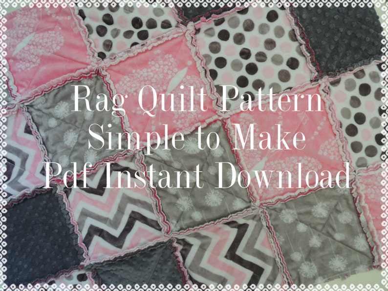 Easy Cross Pattern Rag Quilt Rag Quilt Pattern Tutorial, Easy to Make With Photos, Pdf File, INSTANT ...