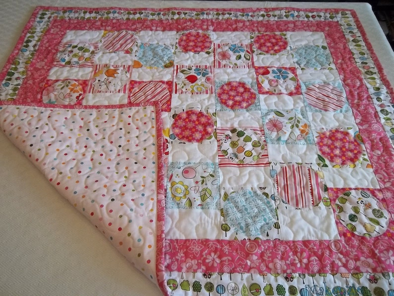 Circles and Squares Quilt Easy Pattern Tutorial Pdf Etsy