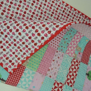 Teddy Bear Picnic Jelly Roll Baby Quilt Pattern Tutorial, pdf, Super Simple with Photos image 4