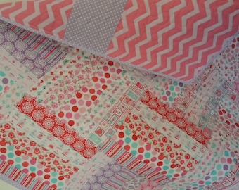 Super Simple Jelly Roll Lovey Dovey Baby Quilt Pattern Tutorial