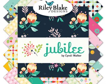 Jelly Roll, Jubilee by Cynthia Walker for Riley Blake Designs,  42 pieces, 2.5 inch strips, Bin J