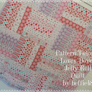 Super Simple Jelly Roll Lovey Dovey Baby Quilt Pattern Tutorial image 2