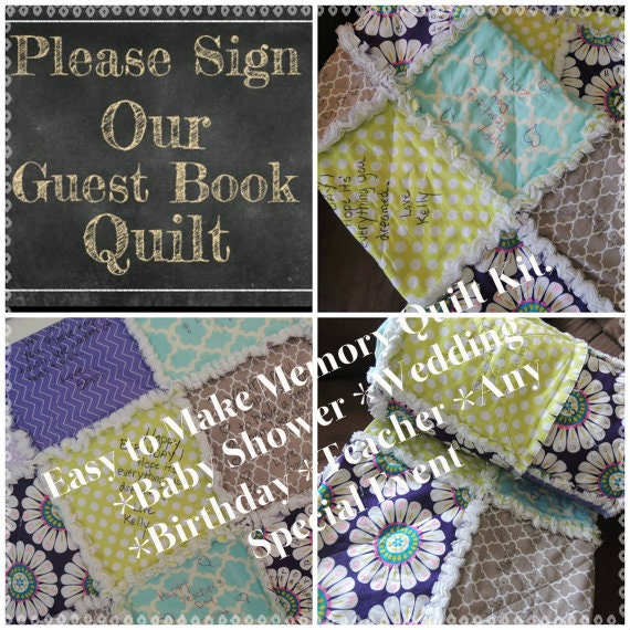 Baby Shower Quilt Kit Sign And Draw Forever Memory Etsy Baby Shower Quilt Kit Sign And Draw Forever Memory Etsy