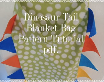 Couverture sac super simple queue de dinosaure ou de dragon, TUTORIEL DE MOTIF, format pdf, blottir