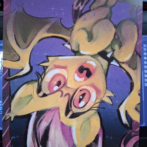 Impresión de My Little Pony 8,5 x 11 mate opaco / Fluttershy / Flutterbat / Arte de personajes / Hecho a mano / Personaje de dibujos animados / Póster