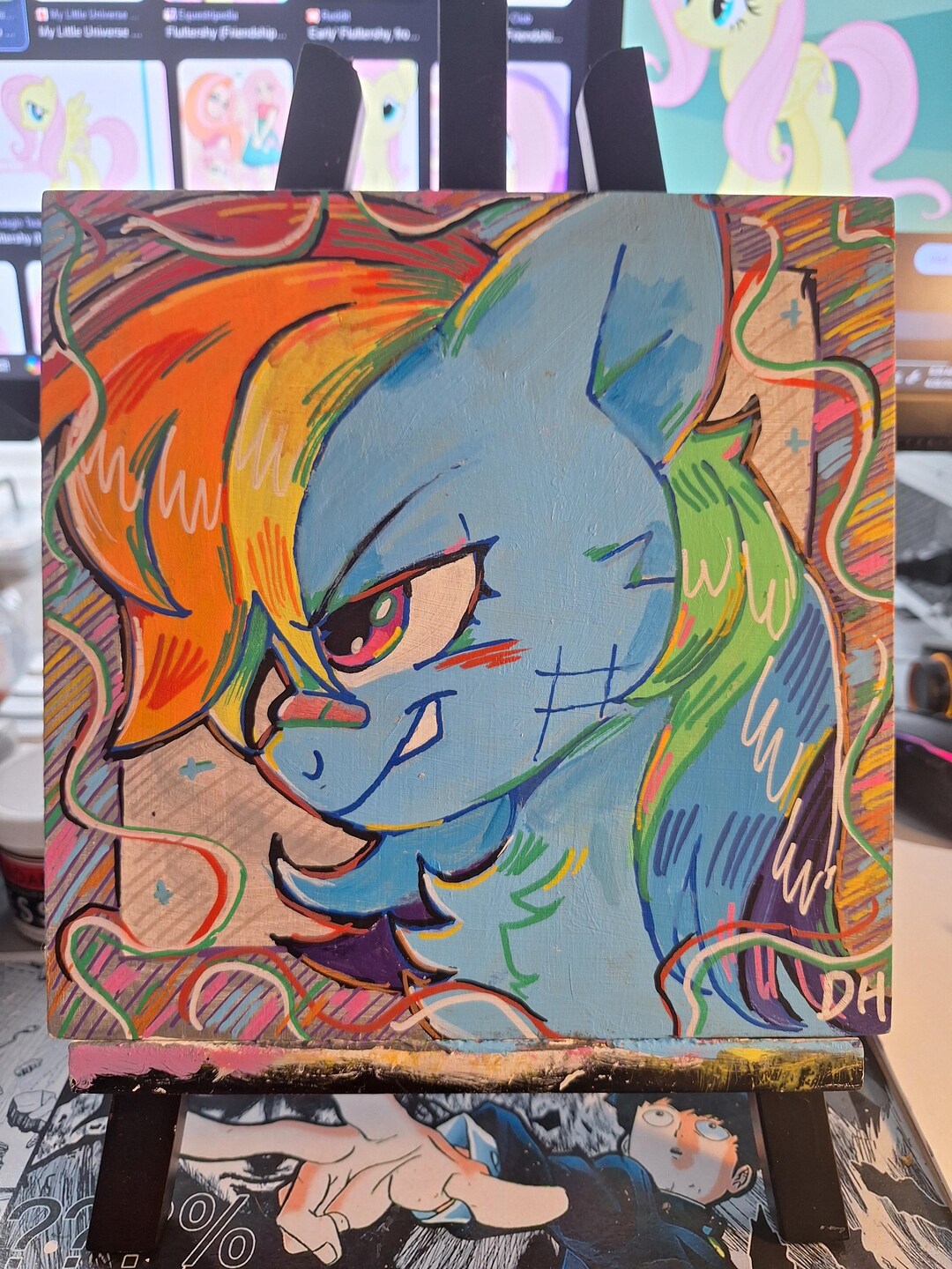 Custom My Little Pony Portrait | 8x8 Wood Panel | Posca Painting ...