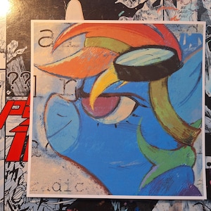 My Little Pony Print 8x8 Matte | Rainbow Dash | Character Art | Handmade | Cartoon Character | Poster
