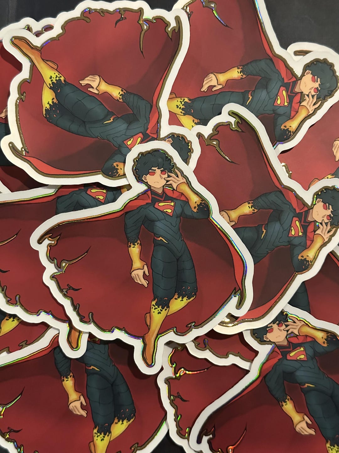 Foil Border Absolute Superhero Man Sticker Vinyl Decal Waterproof 4 ...