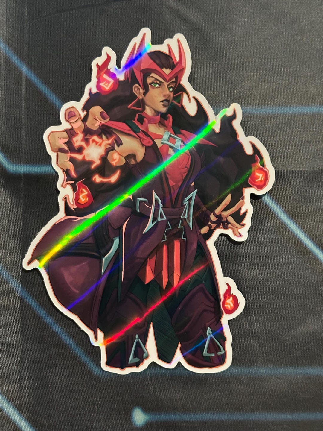 Marvel Rivals Cartoons Sticker Marvel Rivals Holographic Scarlet Witch Sticker Wanda Maximoff Xmen ...