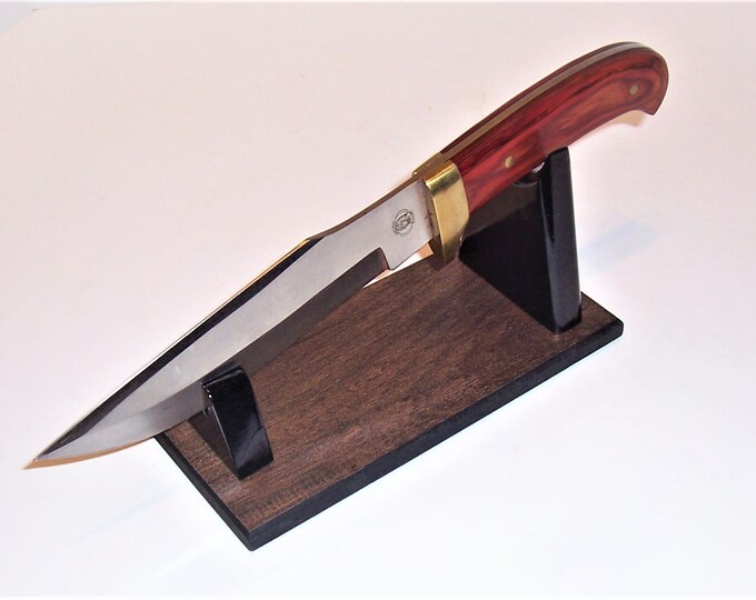 Large Fixed Blade Knife Display Stand Dark Hickory Melamine Etsy