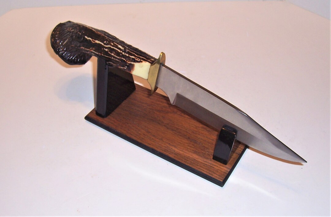 Large Fixed Blade Knife Display Stand Gloss Bold Etsy