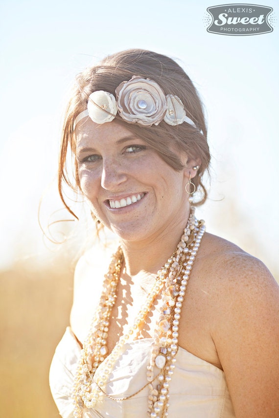 Items similar to Boho Headband in Champagne and Cream on Etsy