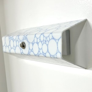 Applique murale de salle de bain en verre fait main, bulles bleues