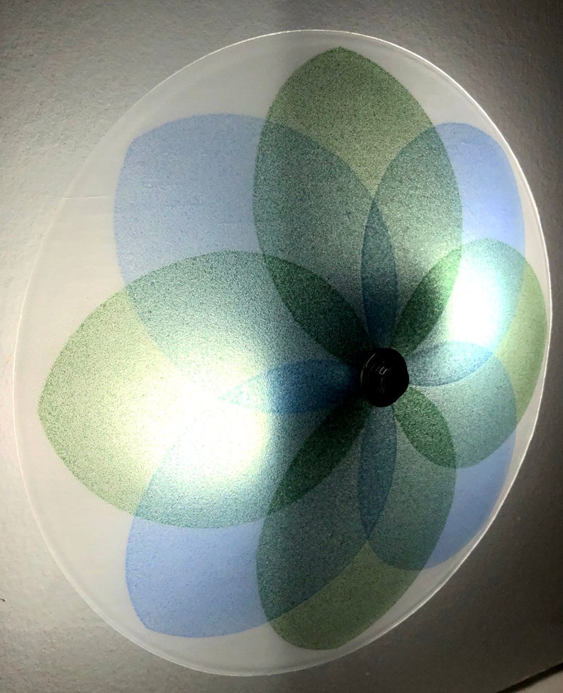 The Lotus Ceiling Light, Blue and Green image 4