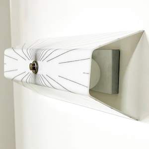 Handmade Glass Bathroom Wall Sconce with Starburst Pattern