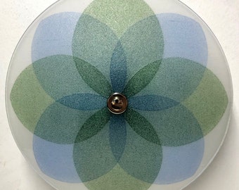 The Lotus Ceiling Light, Blue and Green