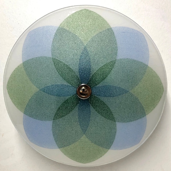 The Lotus Ceiling Light, Blue and Green