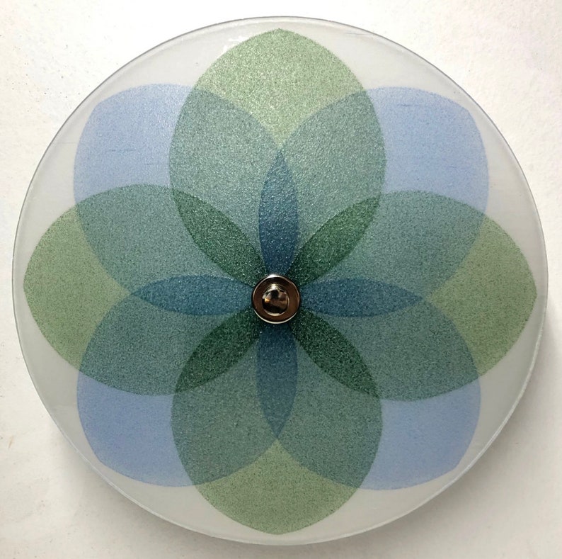 The Lotus Ceiling Light, Blue and Green image 1