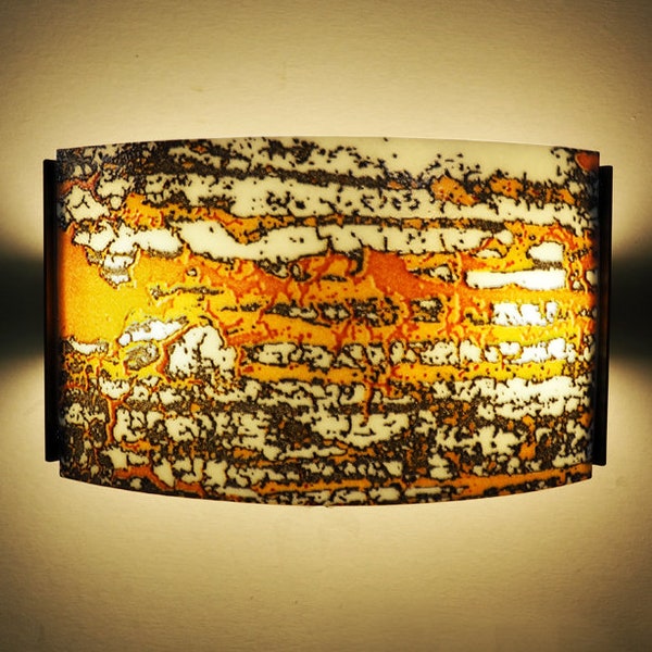 The N2A Wall Sconce Handmade Art Glass Fused Glass