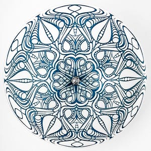 The Nouveau  Ceiling Light, Aventurine Blue