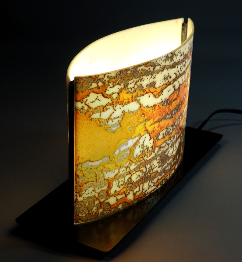 The N2A Table Lamp Kiln Formed Glass Handmade Lamp image 4