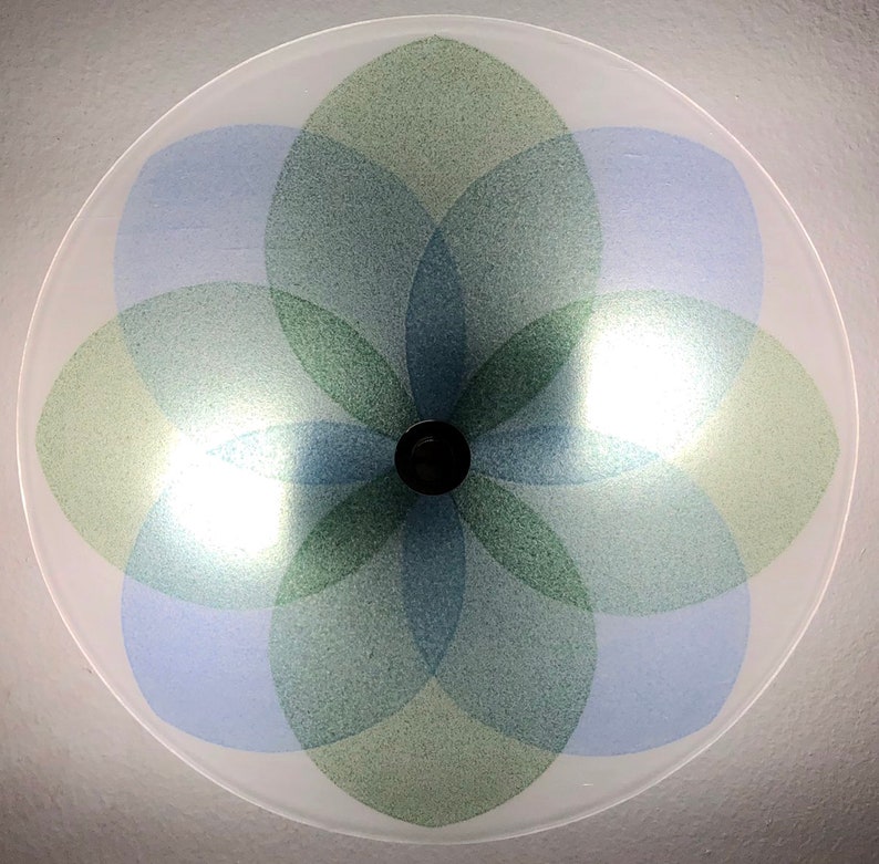 The Lotus Ceiling Light, Blue and Green image 2