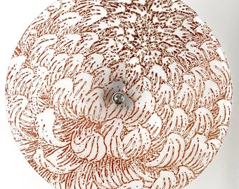 The Chrysanthemum Ceiling Light in Crimson