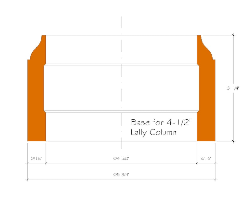 Baseboard Trim for Steel Lally Column - Profile 623 - Etsy