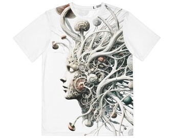 Mushroom Head Men's Tee: Whimsical Fungi Graphic, Nature Lover Apparel