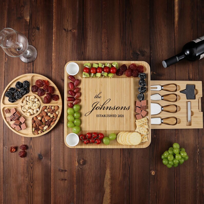 Personalized Charcuterie Board, Engraved Cheese Board, Custom Cutting Board, Wedding Gift, Anniversary, Housewarming, New Home Couple Gift