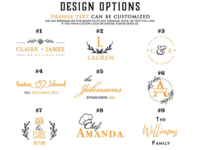 Planche à Découper Personnalisée Avec Motif D'aliments Cadeau Intéressant