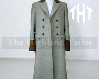 4th Doctor Who Tom Baker Maroon Trench Coat: Horror of Fang Rock Cosplay