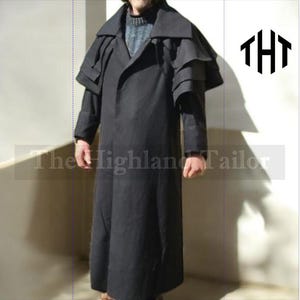 Herren Inverness Wolle Mantel: Viktorianischer Sherlock Holmes Mantel