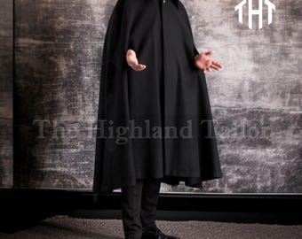 Wool Inverness Cape | Men's Victorian Formal Cloak