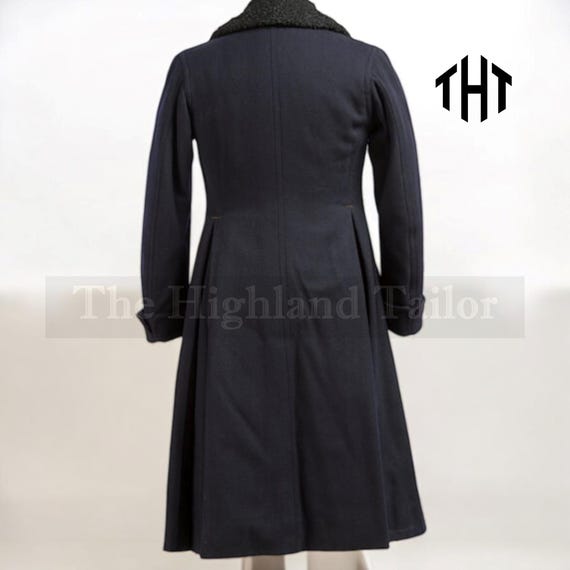 Wool Military Greatcoat | Fur Collar, Full Fur Lining, Winter