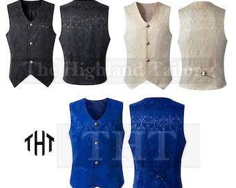 Chaleco victoriano de brocado para hombre: chaleco gótico steampunk