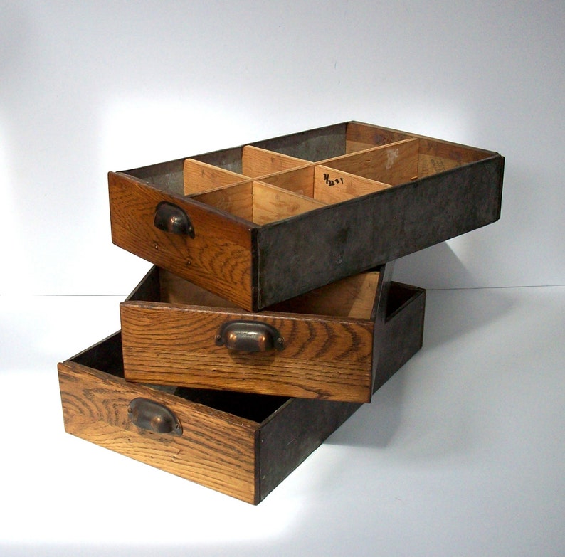 Vintage Drawers / Old Hardware Store Drawers / Storage Etsy